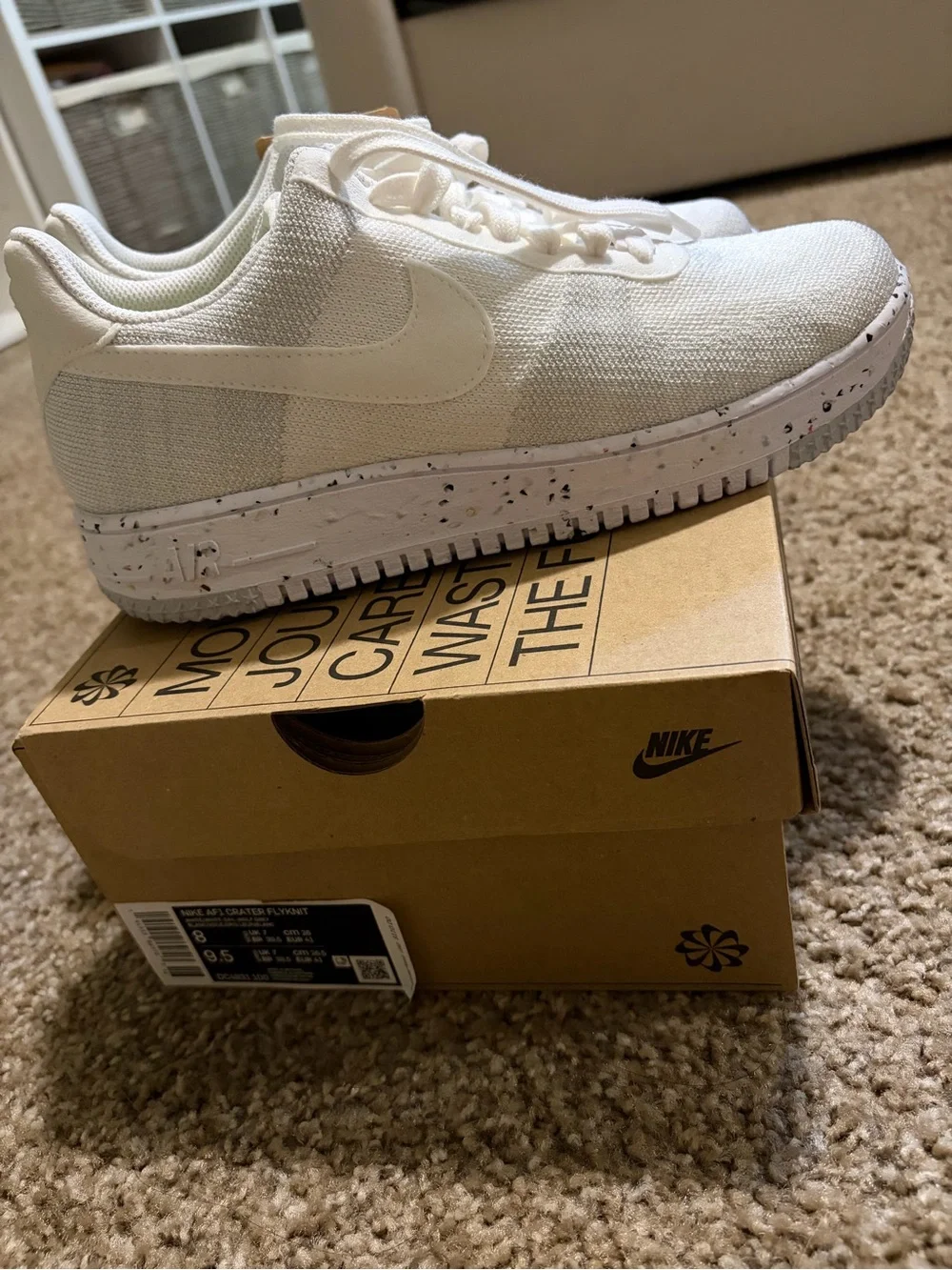 Nike Air Force 1 Crater Flykit White Wolf Grey